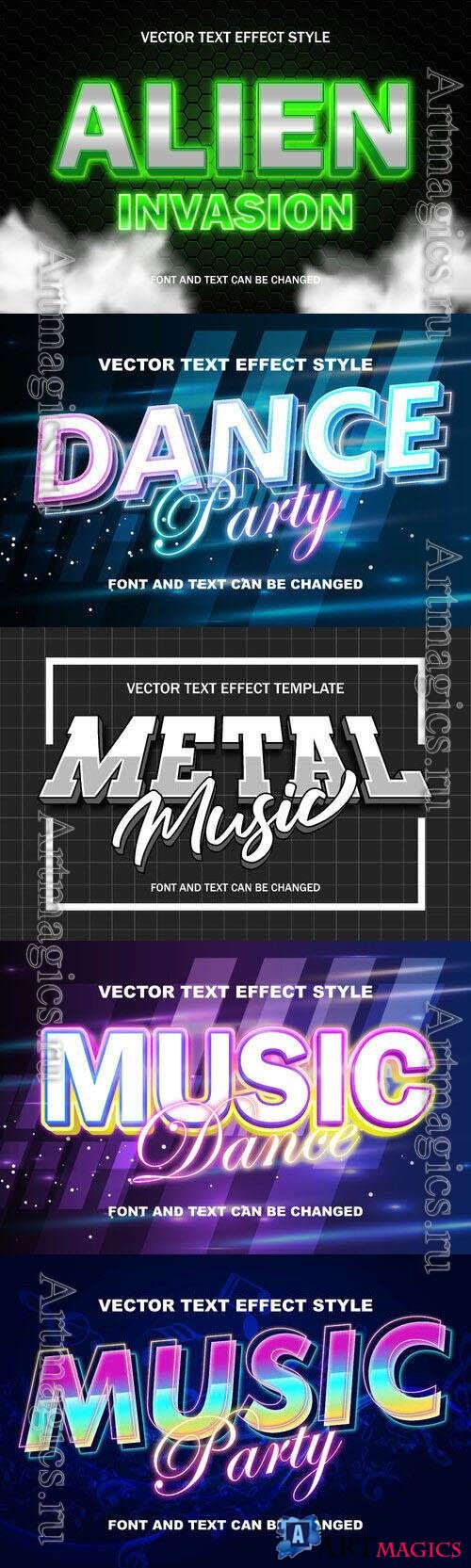 Vector 3d text editable, text effect font design
 set vol 70