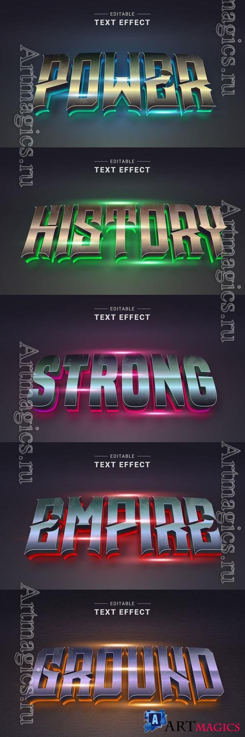 Vector 3d text editable, text effect font design
 vol 103 