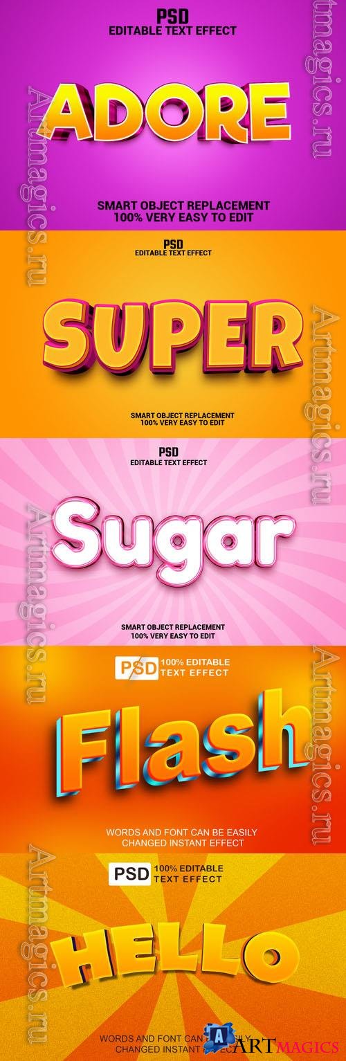 Psd style text effect editable collection vol 338 