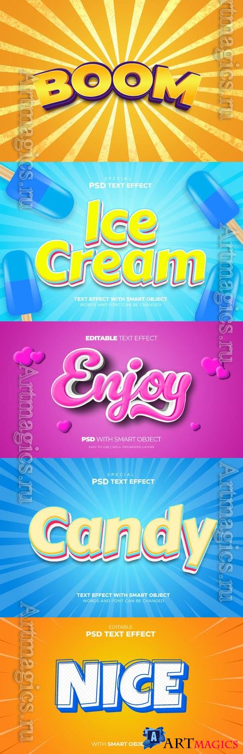 Psd style text effect editable collection vol 334 
