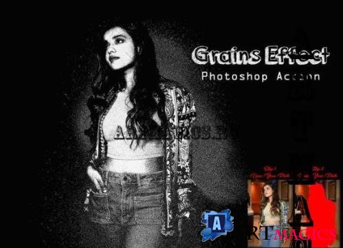 Grains Effect Photoshop Action - 13446483