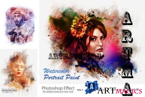 Watercolor Portrait Effect - 10953654