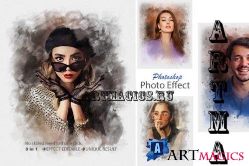 Realistic Painting Photo Effect - 10998873