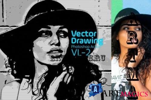 Vector Drawing Photoshop Action - 3522260