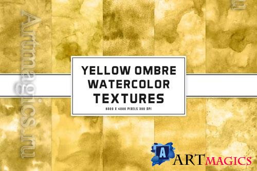 Yellow Ombre Watercolor Textures