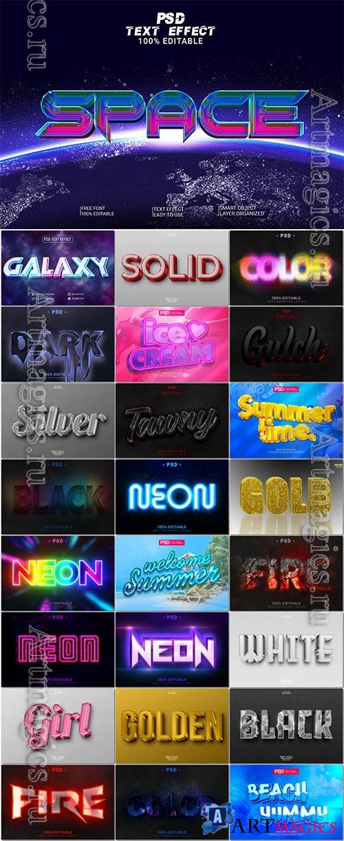 25 PSD style text effect editable beautiful design
 collection vol 390
