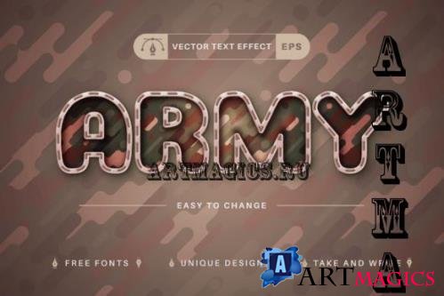 Camouflage - Editable Text Effect - 13461420