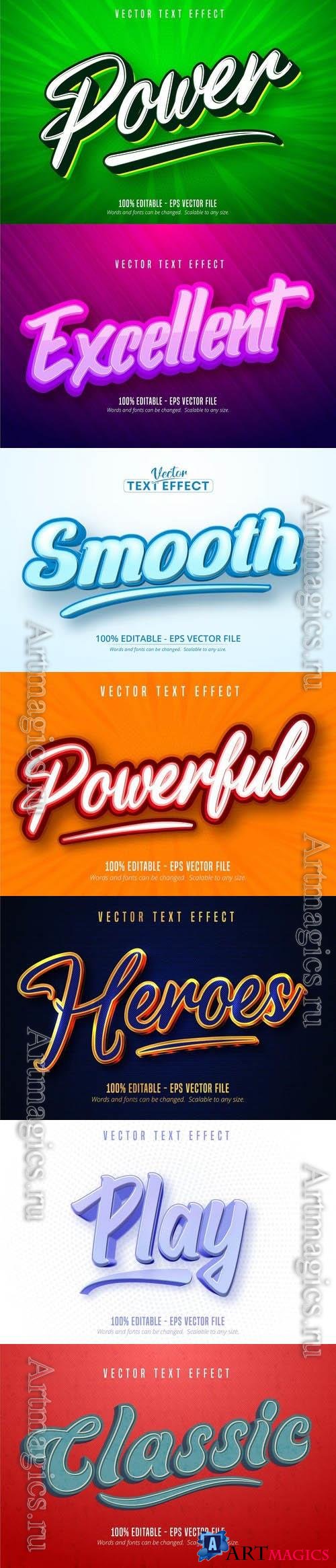 Vector 3d text editable, text effect font vol 119  