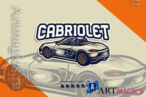 Cabriolet Car Automotive Transportation Logo vol 3