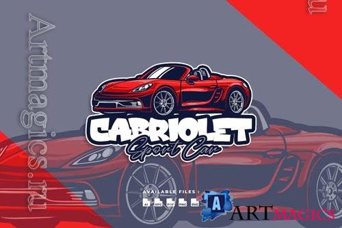 Cabriolet Car Automotive Transportation Logo vol 2