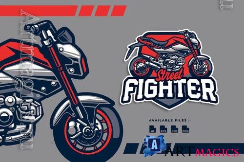 Street Fighter Motorcycle Automotive logo