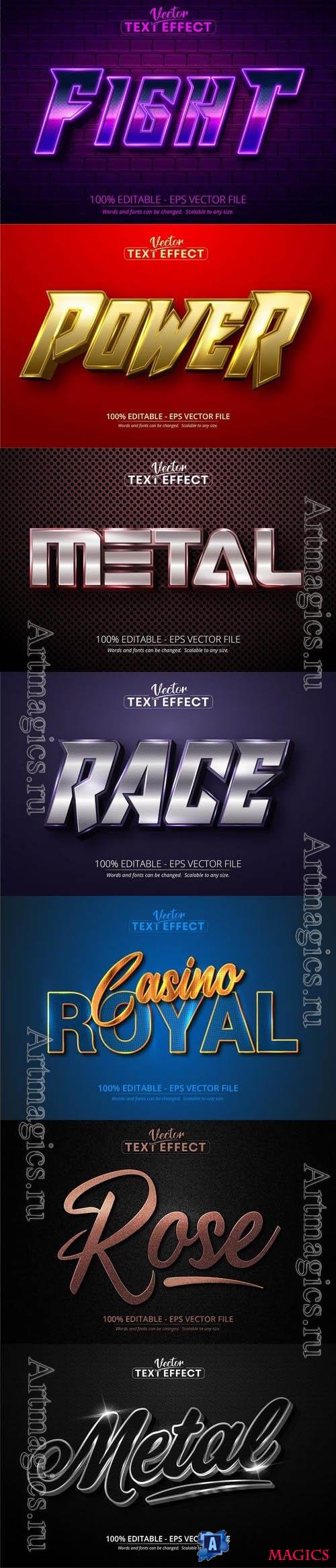 Vector 3d text editable, text effect font vol 124