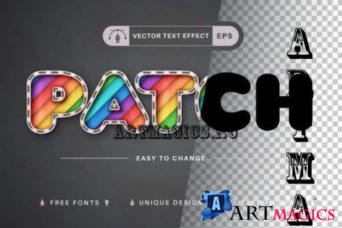 Rainbow Patch - Editable Text Effect - 13467350