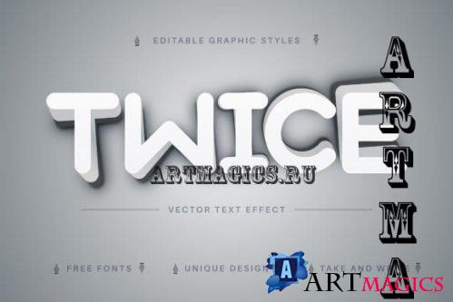 Twirl Twice - Editable Text Effect - 13467531