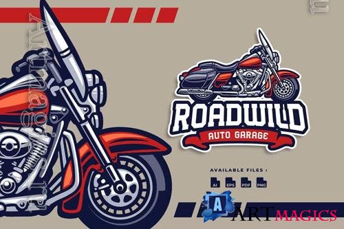 Roadwild Motorcycle Automotive logo design