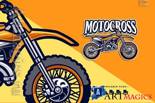 Motocross Motorcycle Automotive logo design