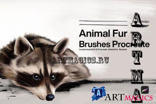 10 Animal Fur Brushes Procreate - 13481495
