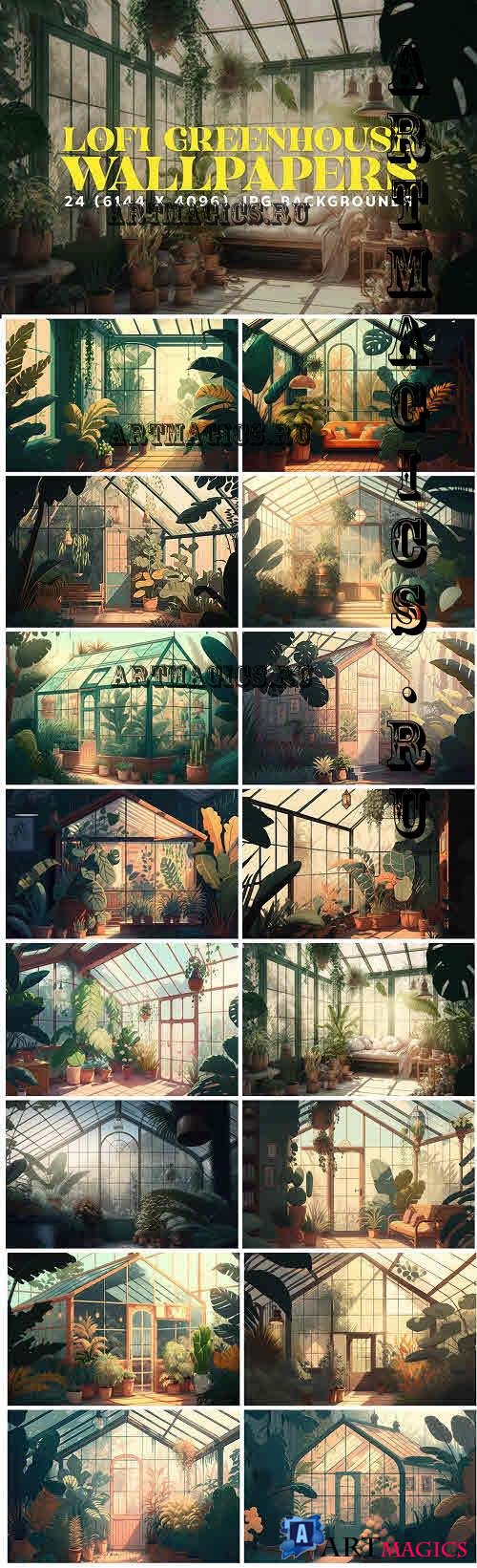 24 Cozy Lofi Greenhouse Backgrounds - 13438724