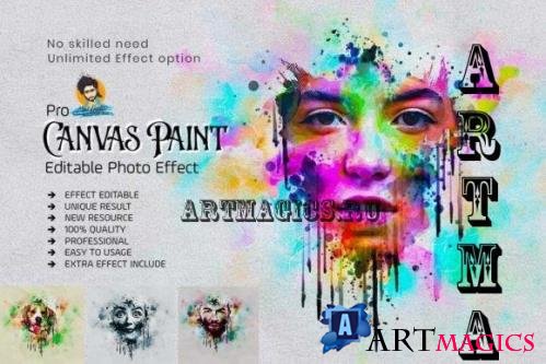 Canvas Painting Photo Effect - 7273980