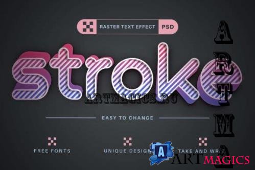 Stylish Stroke - Editable Text Effect, Font Style - 2519745