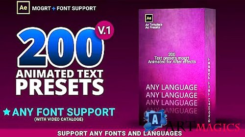 200 Text Presets 167913 - After Effects Presets