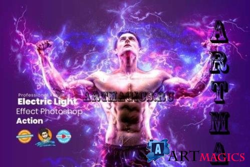 Electric Effect Photoshop Action - 7321077