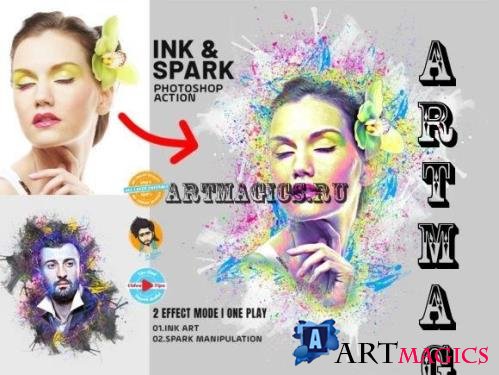 Ink Photo Effect Photoshop Action - 6871623