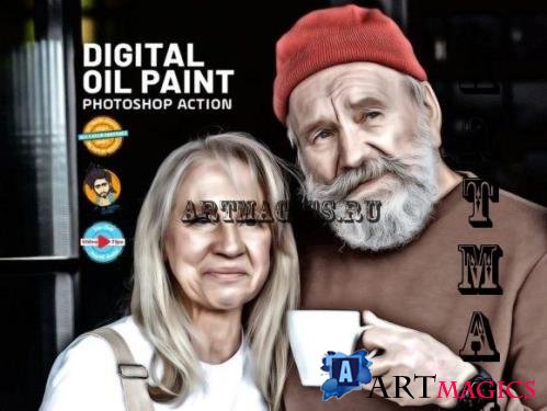 Digital Oil Paint Photoshop Actions - 6808877