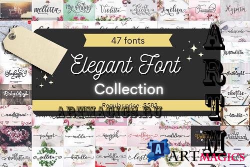 Elegant Font Collection - 47 Premium Fonts
