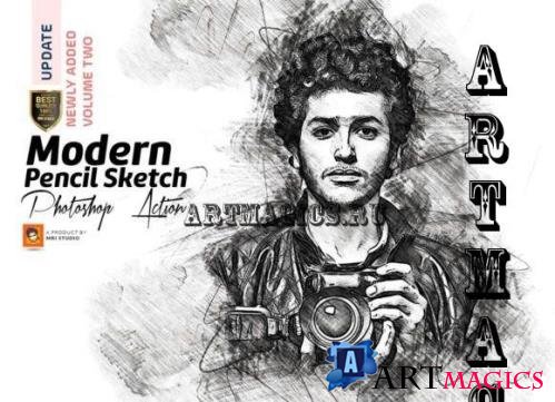 Modern Pencil Sketch PS Action - 3170974