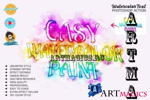 Easily Watercolor Text Effect - 7142827