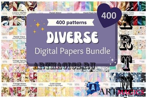 Diverse Digital Papers Bundle - 20 Premium Graphics