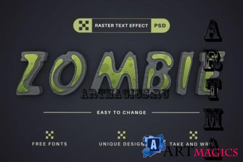 Zombie - Editable Text Effect - 14481777