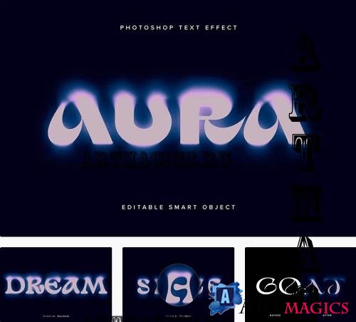 Blurred Aura PSD Text Effect - F7XKNT9