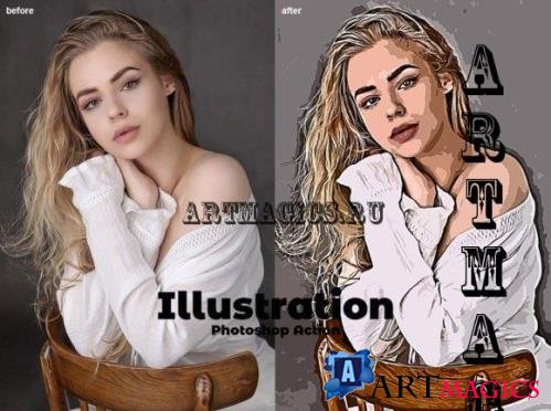 Illustration Photoshop Action - 5319696