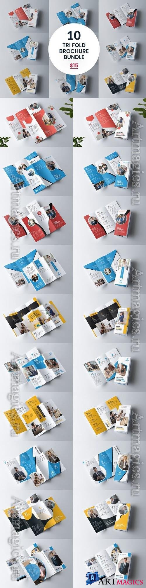 CreativeMarket - Tri fold Brochure Bundle 5487795