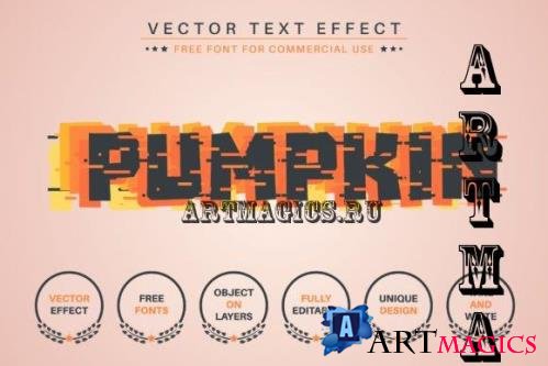 Pumpkin Layers Editable Text Effect - 14486611