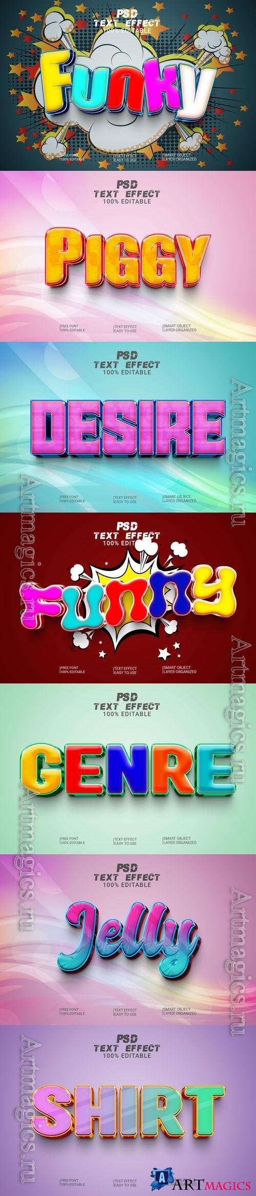 Psd style text effect editable set vol 437 