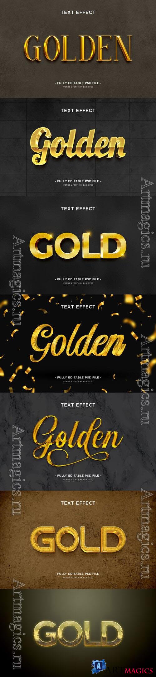 Psd style text effect editable set vol 436 