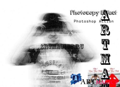 Photocopy Effect Photoshop Action - 14654871
