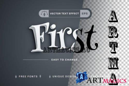 First - Editable Text Effect - 14498233