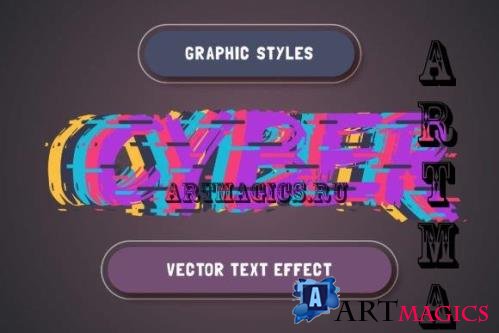 Splatter Cyber Editable Text Effect - 14499555