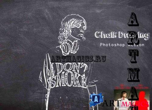 Chalk Drawing Photoshop Action - 14661130