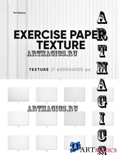 12 Exercise Paper Texture HQ - 14478924