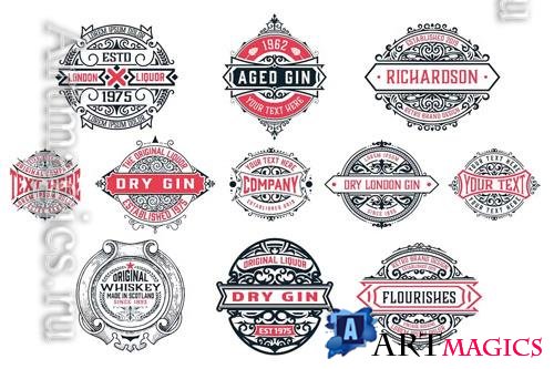 Set of 11 Vintage Logos and Badges