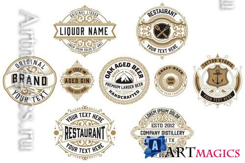 Pack Vintage Logos and Badges
