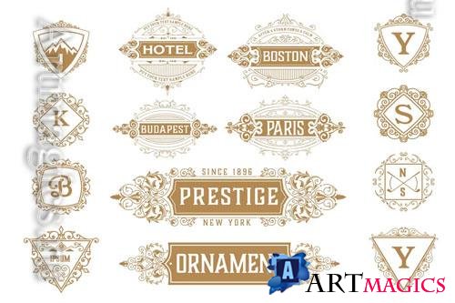 Pack of 14 logos and badges