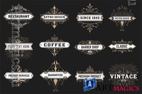 Pack of 12 logos and banners