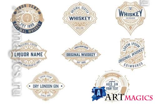 Pack of 8 logos and badges vol 5