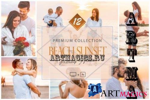 12 Photoshop Actions, Beach Sunset
